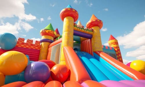 colourful bouncy castle